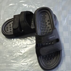 Under Armour Women's Black Cushion Slip On Slide Sandals